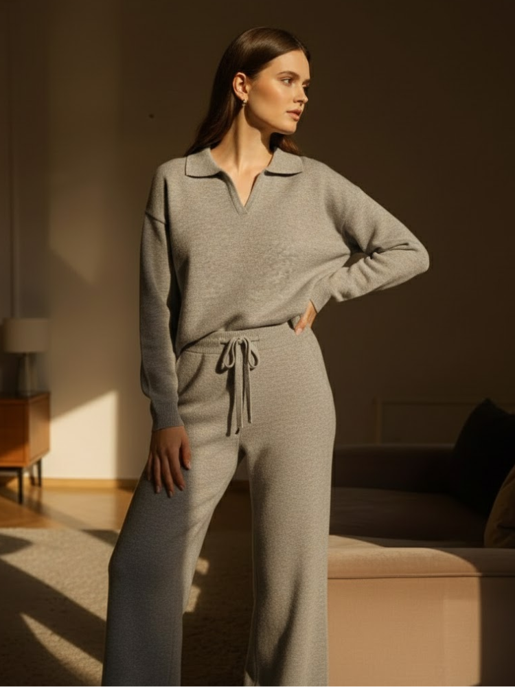 Casual Set for Loose Sweater and Wide Leg