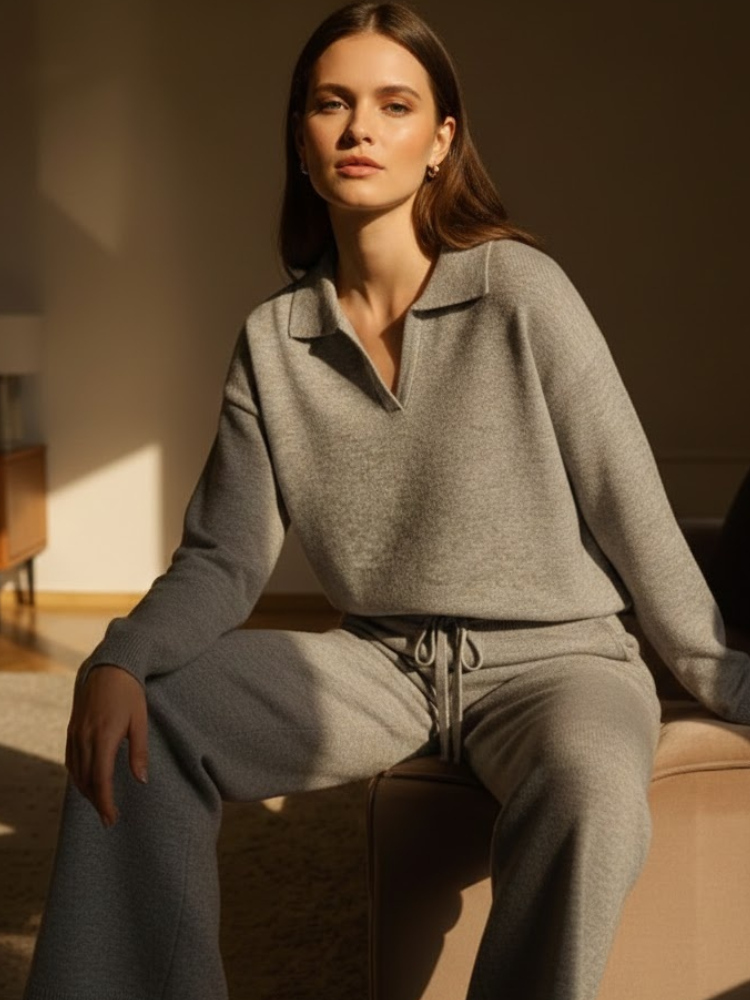 Casual Set for Loose Sweater and Wide Leg