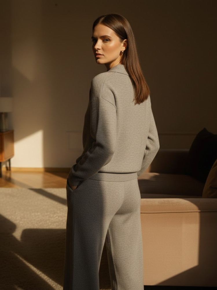 Casual Set for Loose Sweater and Wide Leg