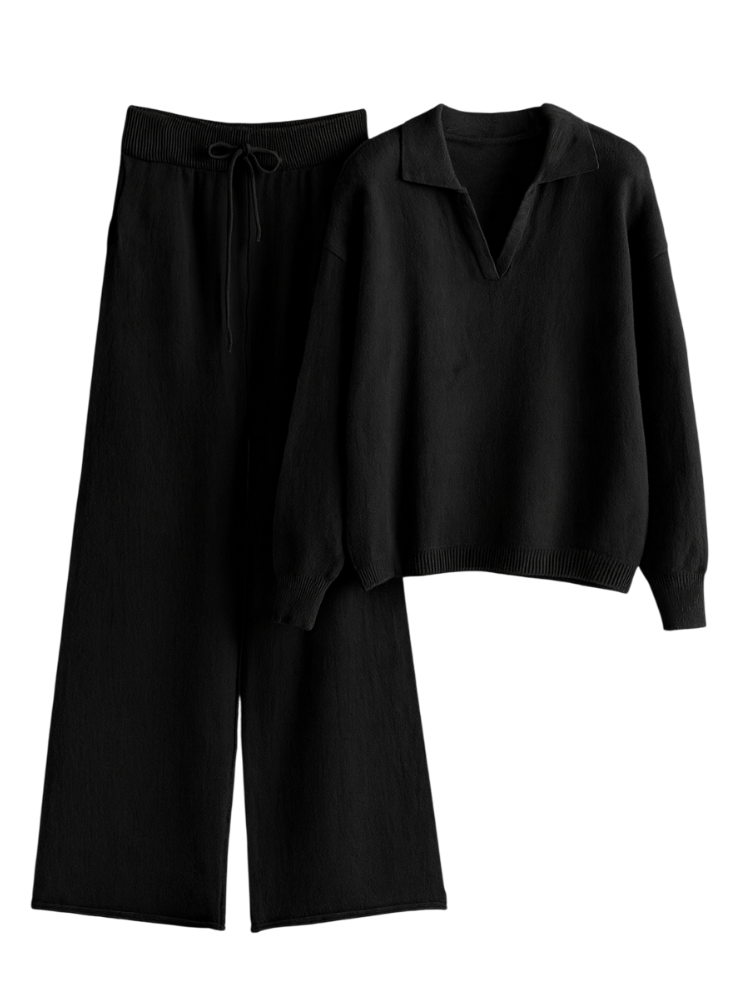 Casual Set for Loose Sweater and Wide Leg