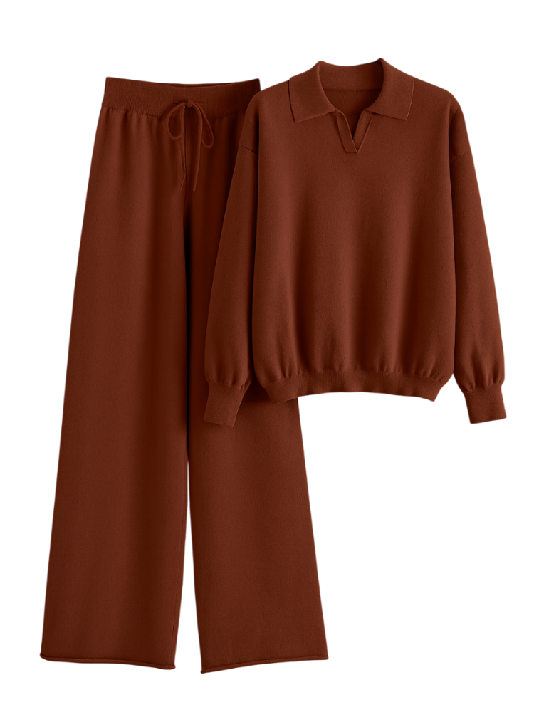 Casual Set for Loose Sweater and Wide Leg