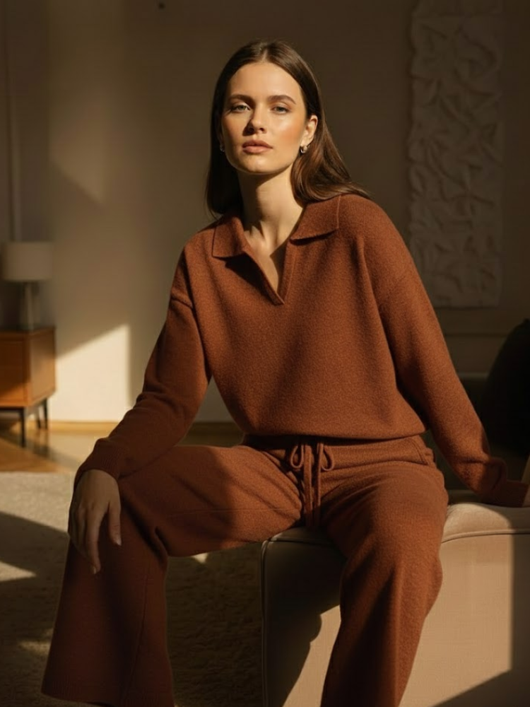 Casual Set for Loose Sweater and Wide Leg