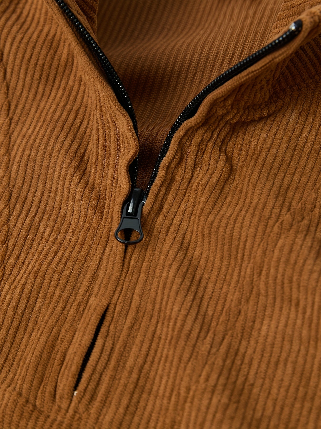 Caliah - Men's Corduroy Trousers & Half-Zip Jumper Set