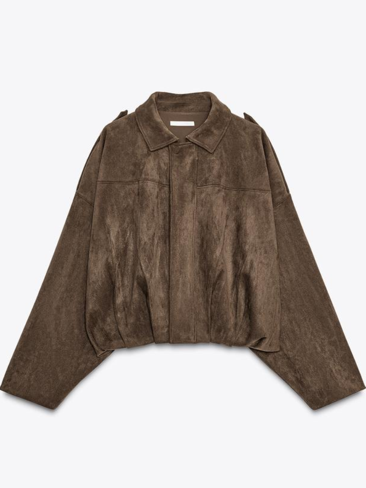 Caliah - Suede Effect Bomber Jacket