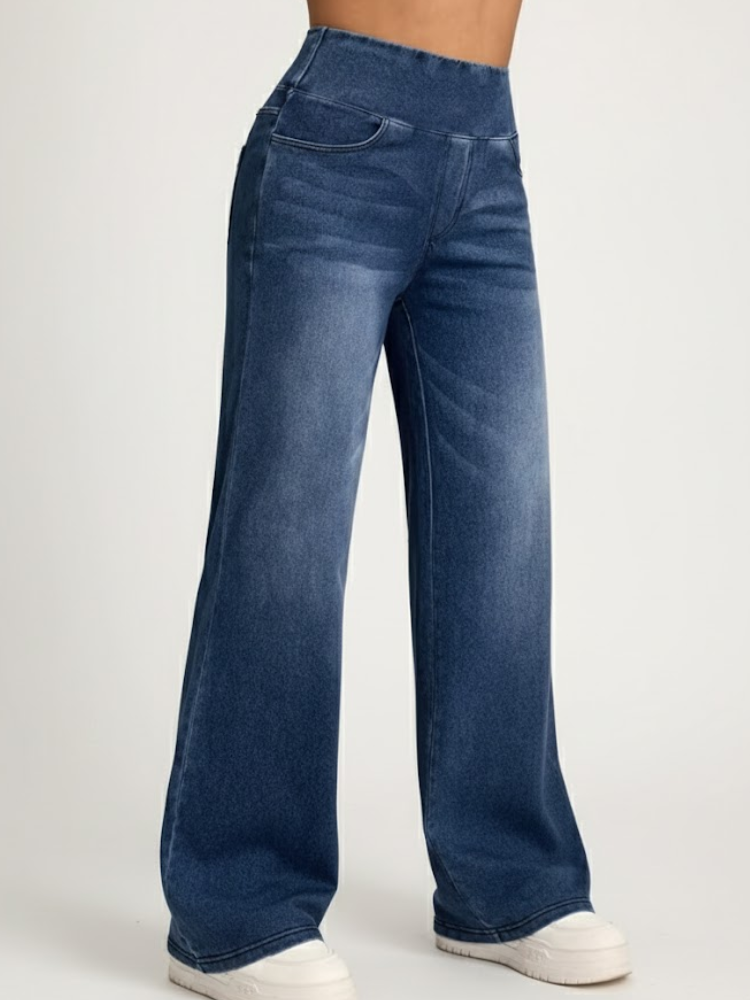 Caliah - Women's High Waisted Wide Leg Pants