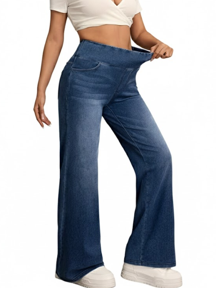 Caliah - Women's High Waisted Wide Leg Pants