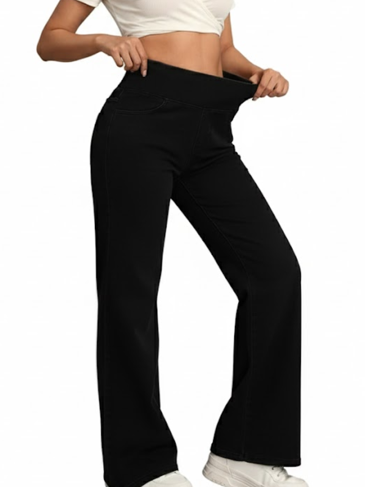 Caliah - Women's High Waisted Wide Leg Pants
