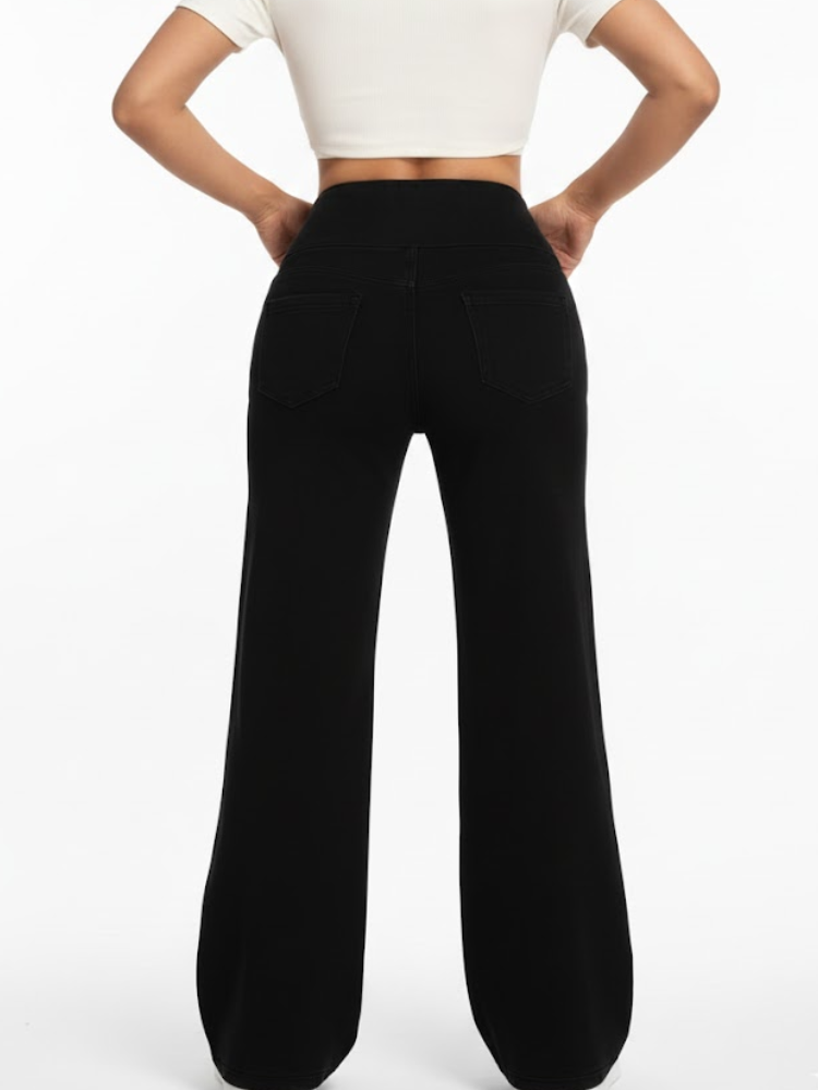 Caliah - Women's High Waisted Wide Leg Pants