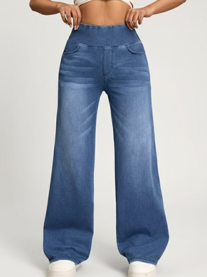 Caliah - Women's High Waisted Wide Leg Pants