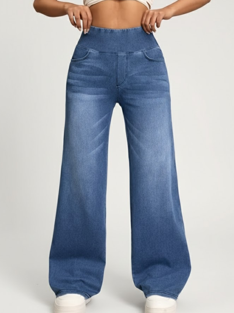 Caliah - Women's High Waisted Wide Leg Pants