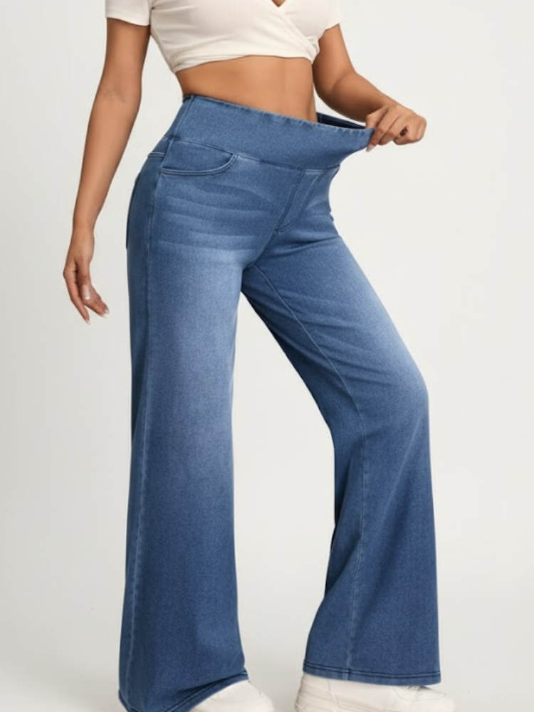 Caliah - Women's High Waisted Wide Leg Pants