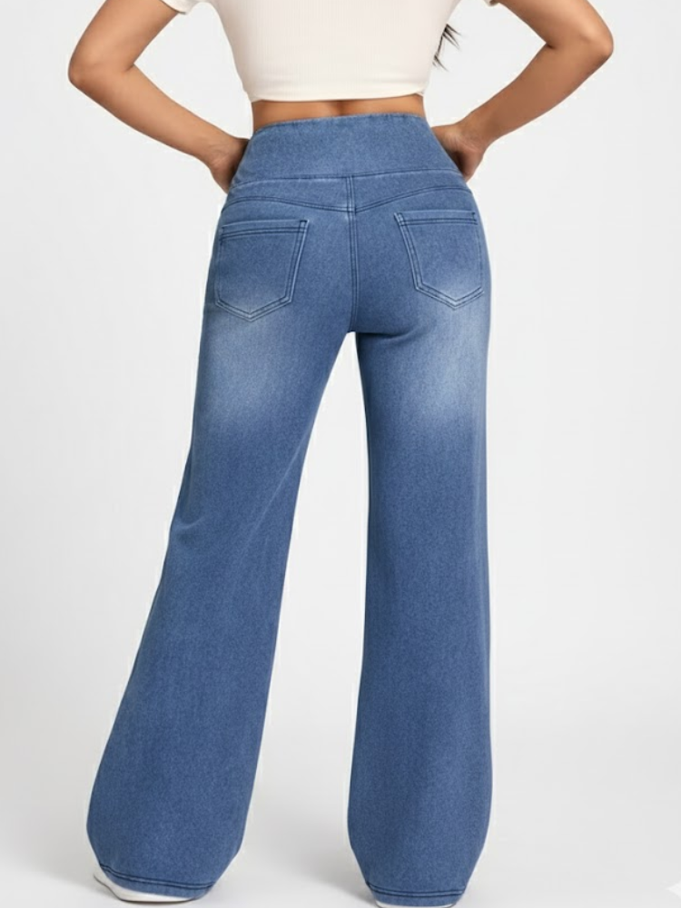 Caliah - Women's High Waisted Wide Leg Pants