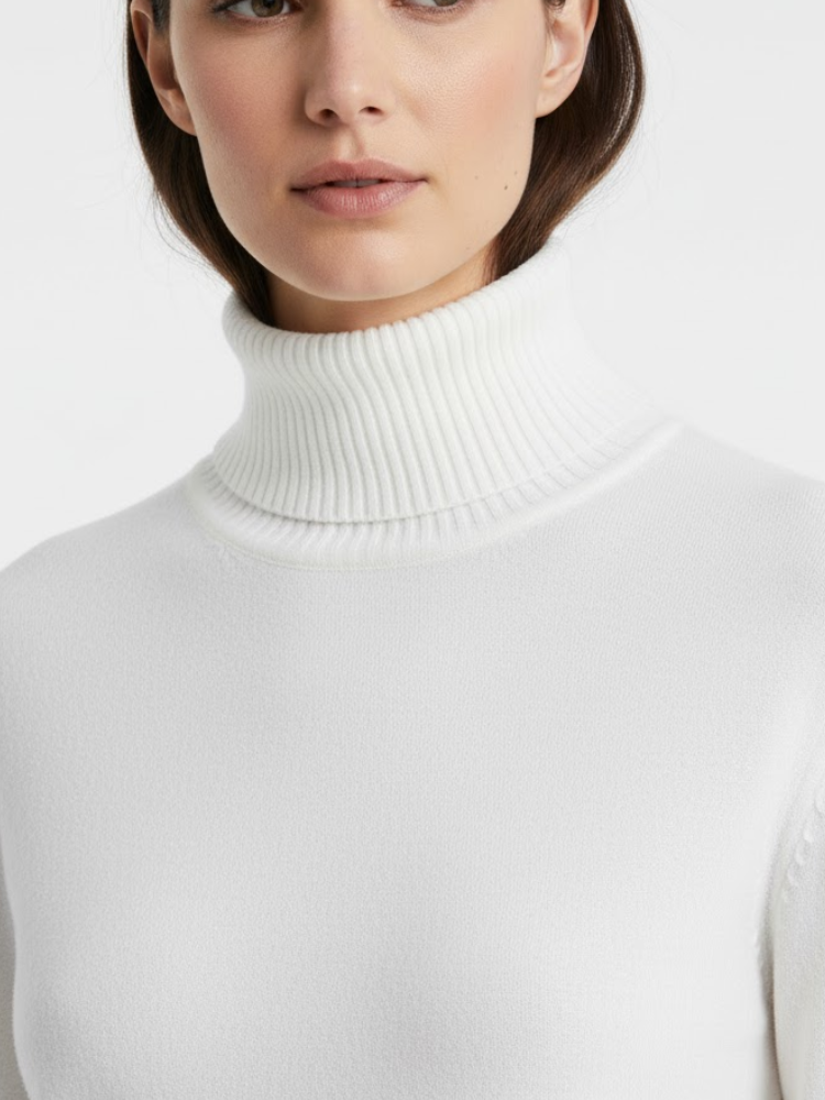 Caliah - Loose-Fit Wool Polo Neck Jumper