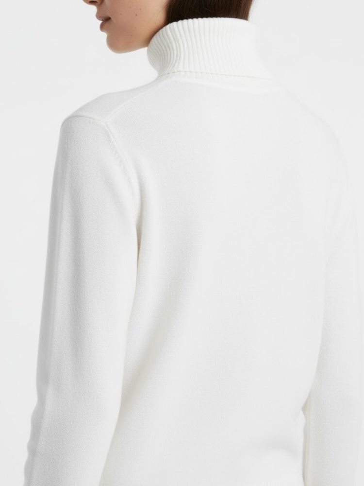 Caliah - Loose-Fit Wool Polo Neck Jumper
