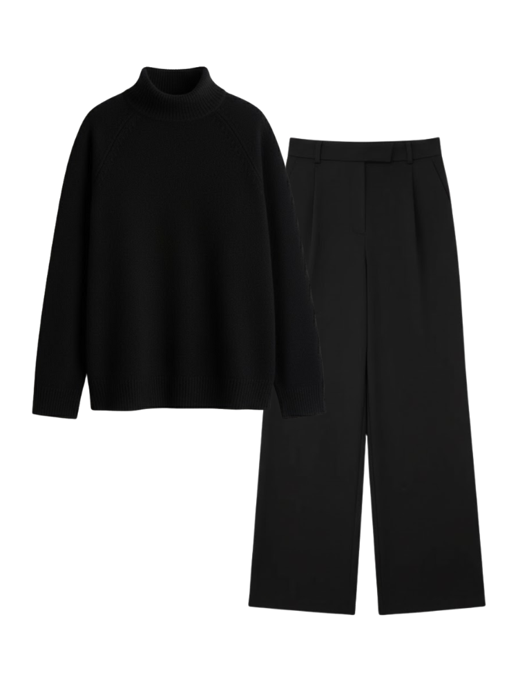 Caliah Casual - Women's Wool Jumper & Trousers Set