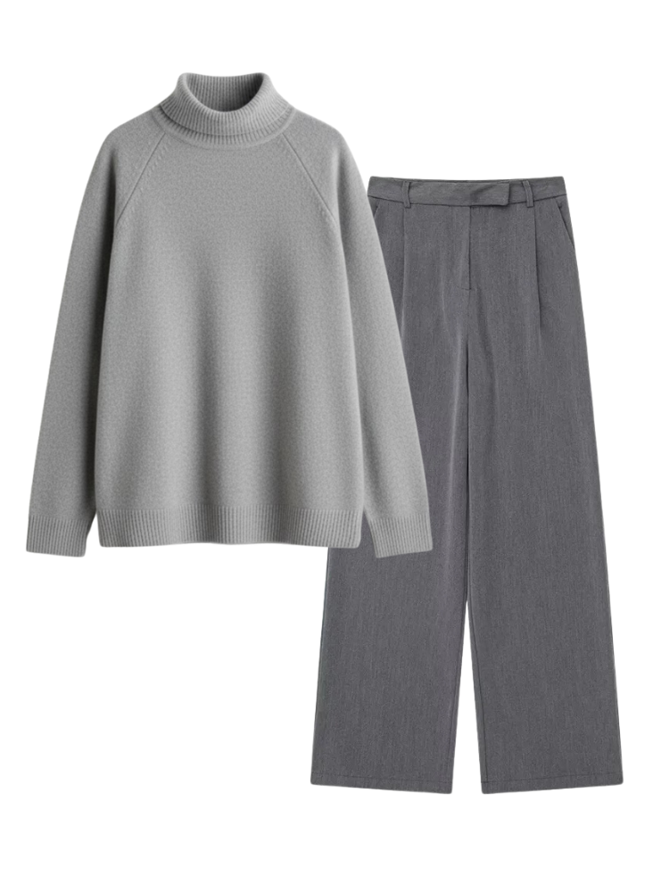 Caliah Casual - Women's Wool Jumper & Trousers Set