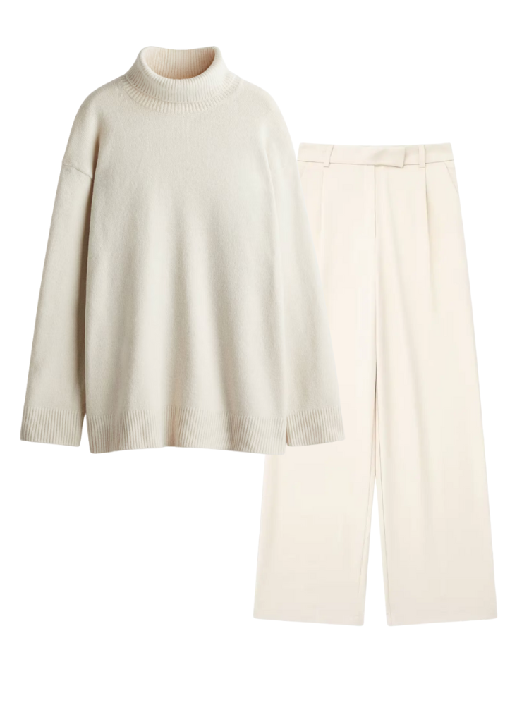 Caliah Casual - Women's Wool Jumper & Trousers Set