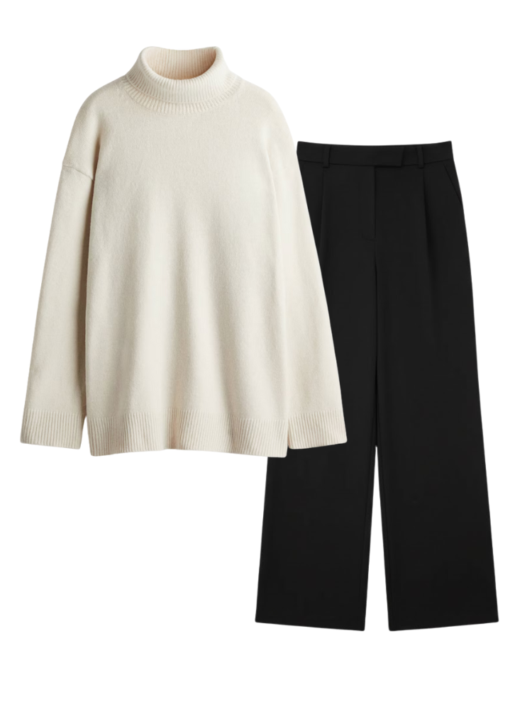 Caliah Casual - Women's Wool Jumper & Trousers Set