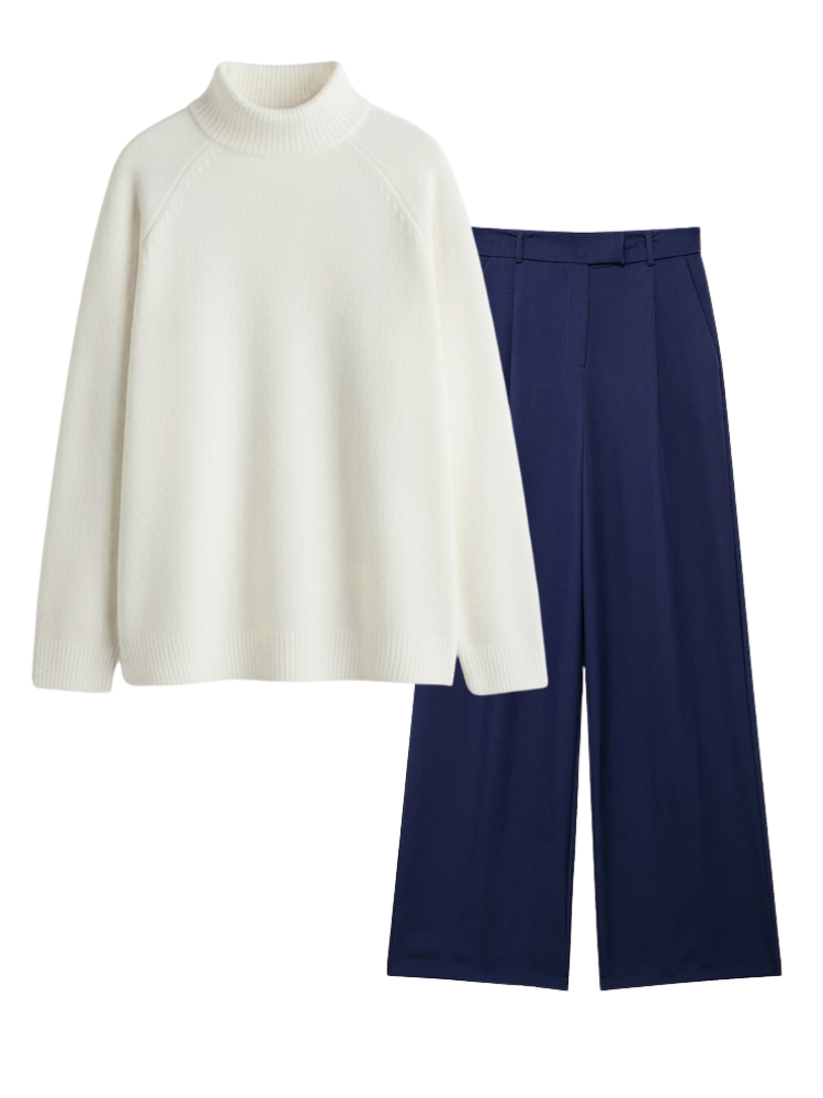 Caliah Casual - Women's Wool Jumper & Trousers Set