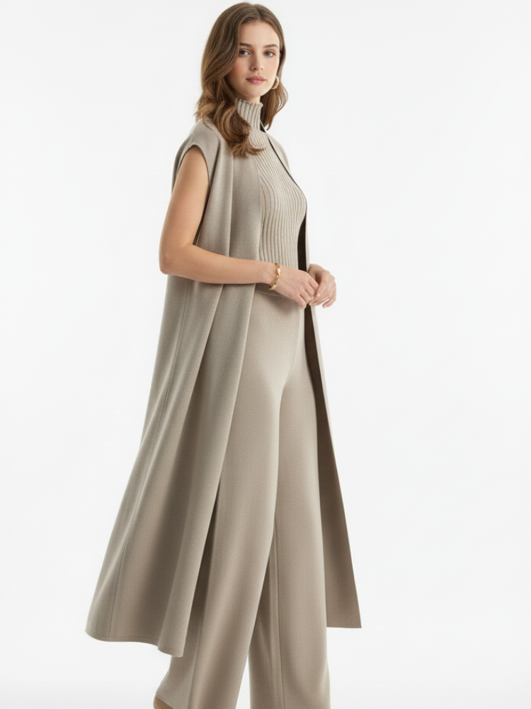 VERENA - Knitted Co-ord Suit – Cardigan, Top & Trousers