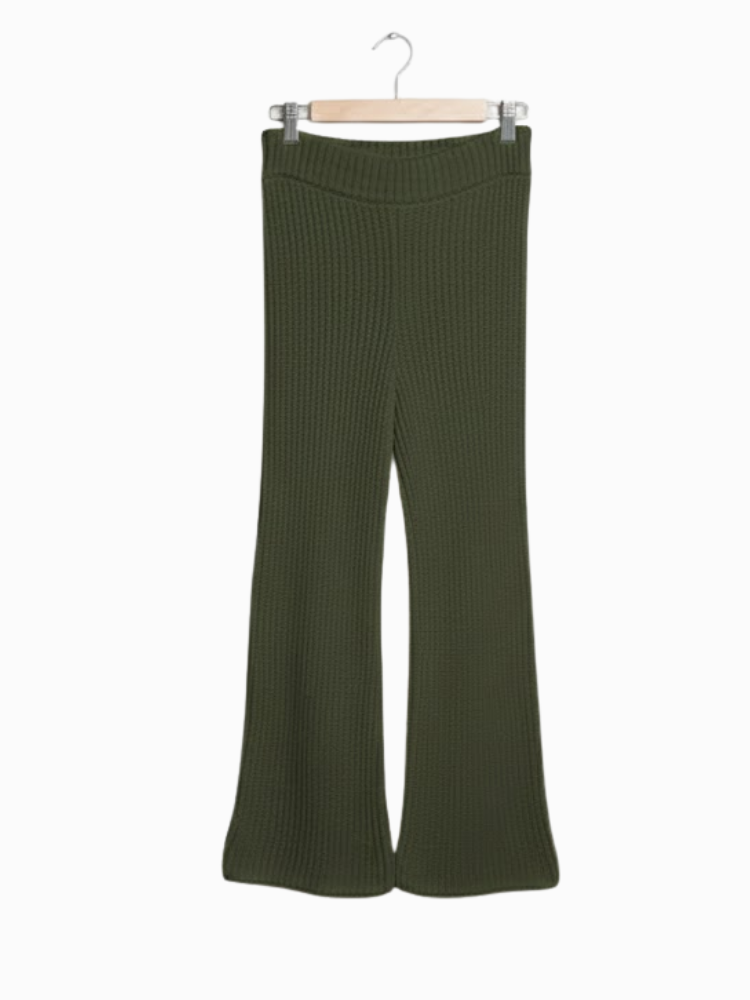 Emma - Knitted Button Up Cardigan Wide Leg Trousers Co-ord Set