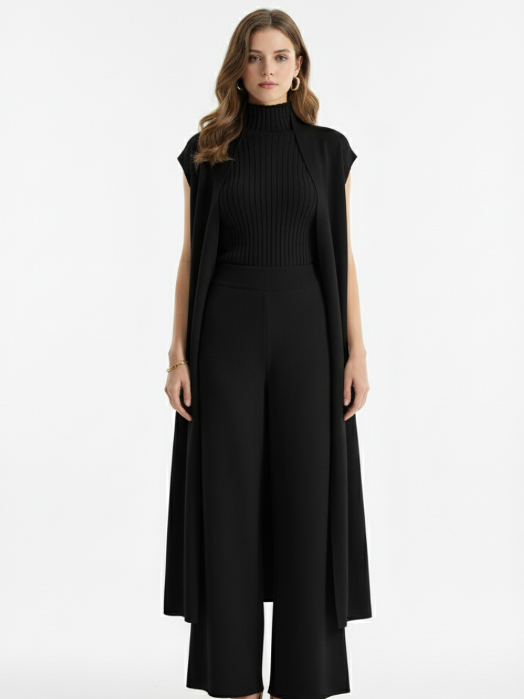 VERENA - Knitted Co-ord Suit – Cardigan, Top & Trousers