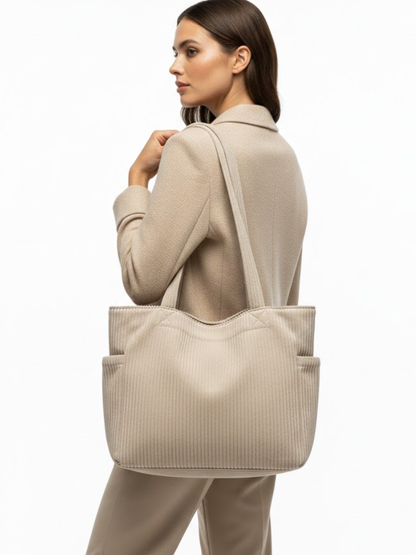 Caliah – Women’s Corduroy Large Tote Bag