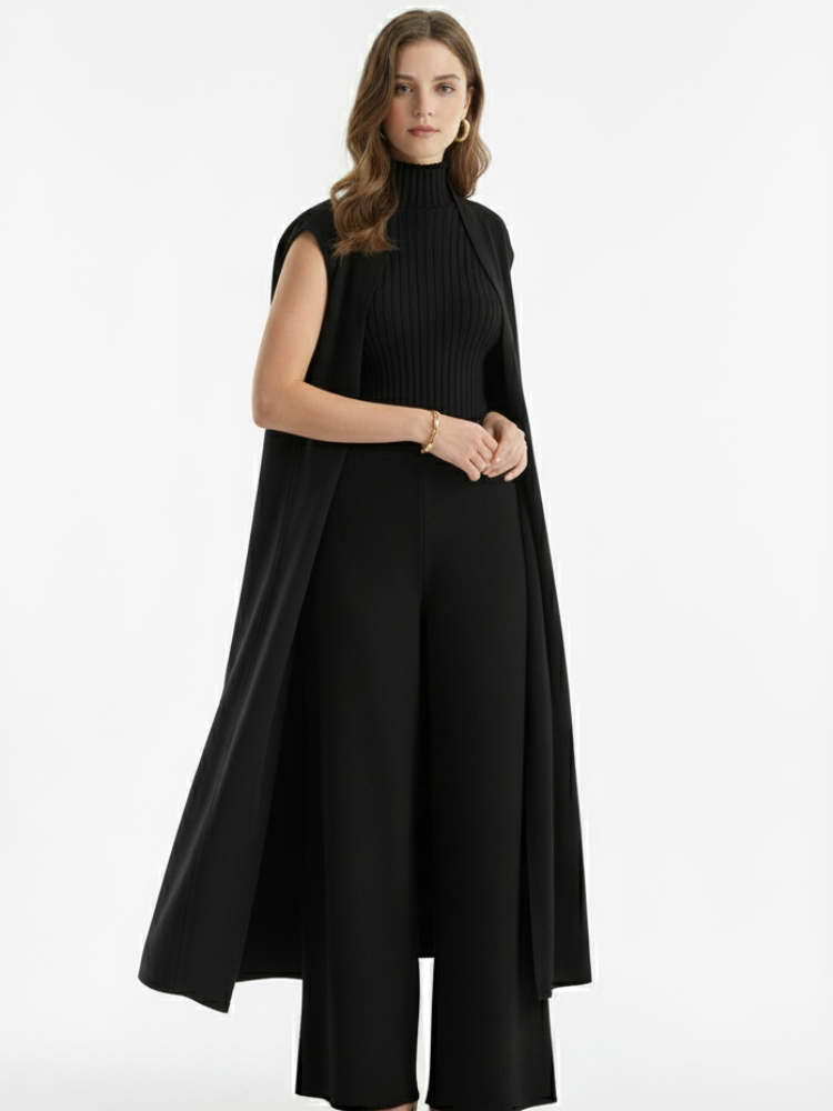 VERENA - Knitted Co-ord Suit – Cardigan, Top & Trousers