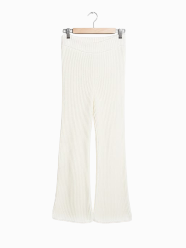 Emma - Knitted Button Up Cardigan Wide Leg Trousers Co-ord Set