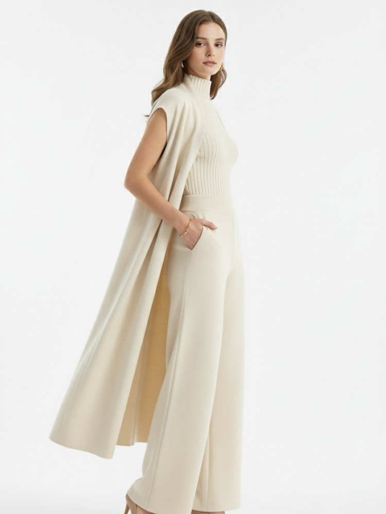 VERENA - Knitted Co-ord Suit – Cardigan, Top & Trousers