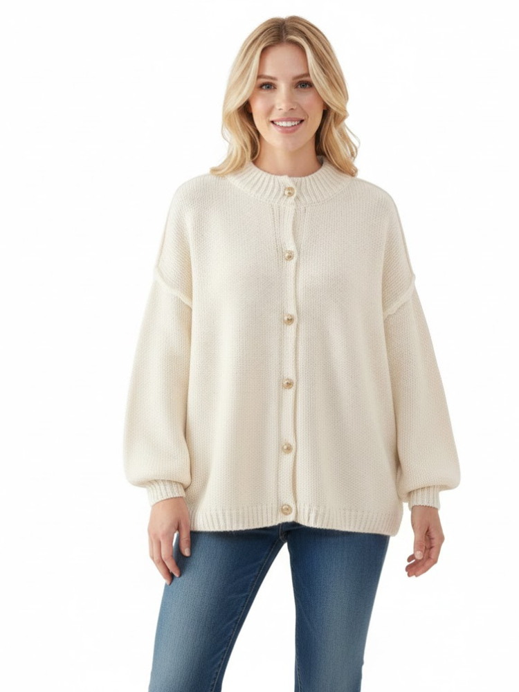 Caliah - Women's Button Knit Cardigan Sweater
