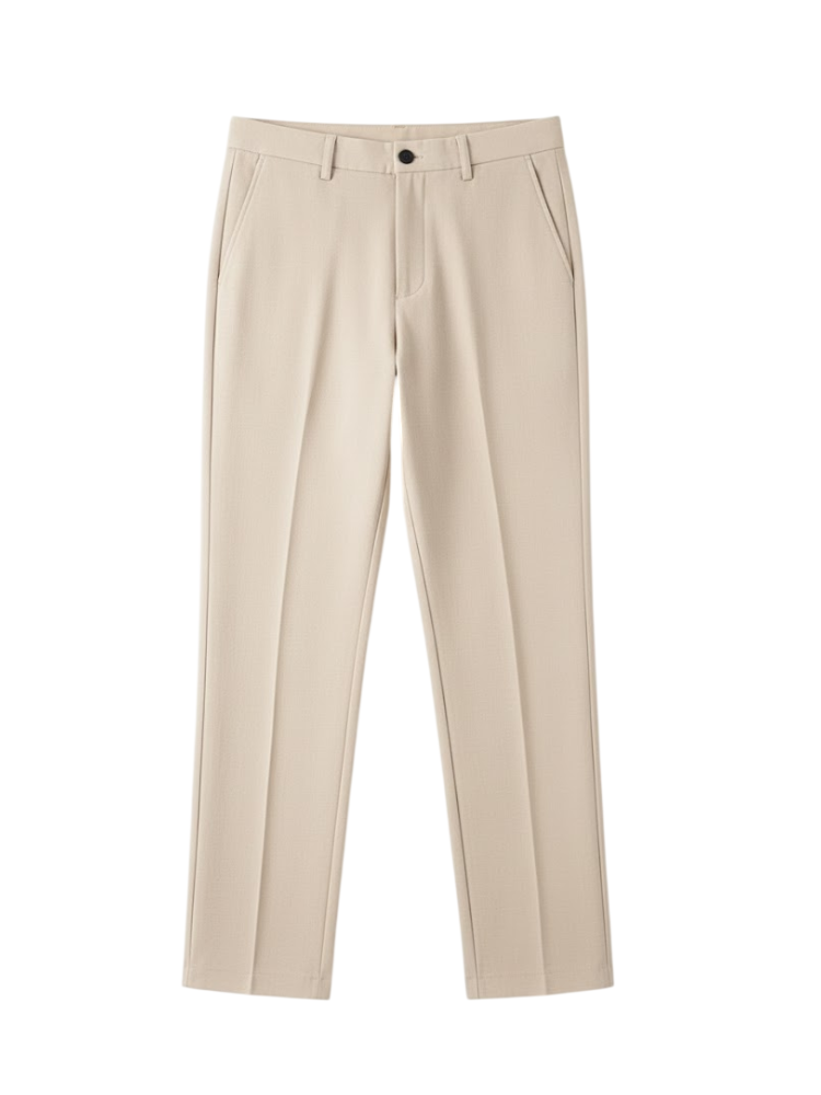 Caliah - Elegant Winter Set Casual Trousers and Texturized Zip Sweater