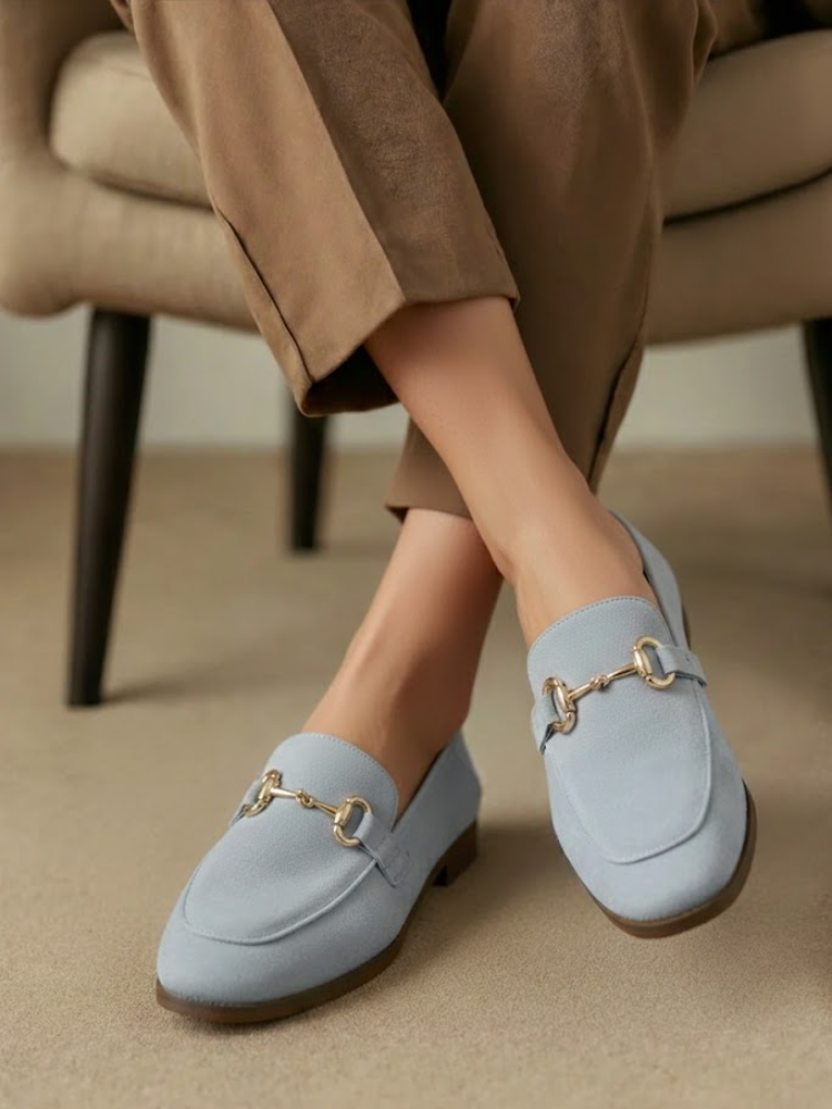 Caliah - Noltas Horsebit Embellished Flat Loafers
