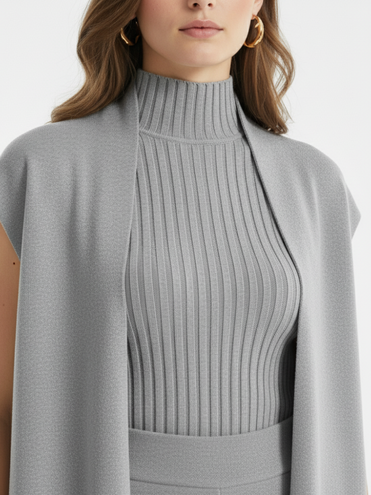 VERENA - Knitted Co-ord Suit – Cardigan, Top & Trousers