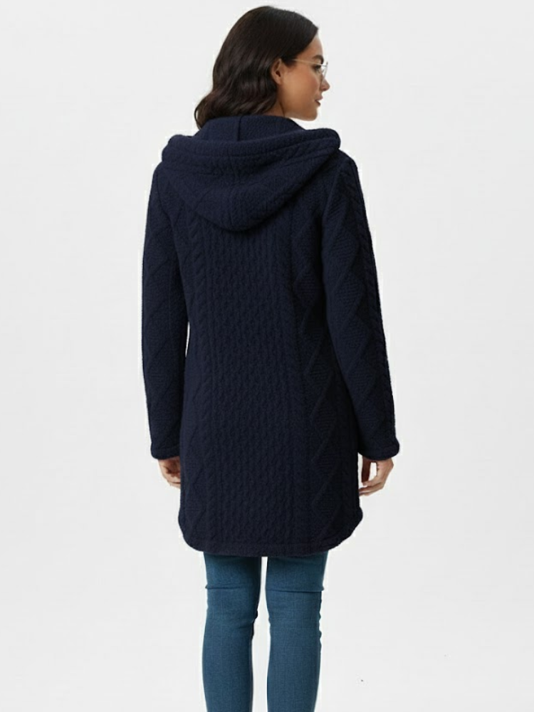 Caliah - Plush Hooded Cardigan Coat