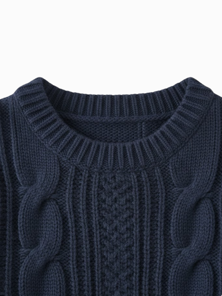 Caliah – Women’s Chunky Textured Knit Sweater Drop Shoulder