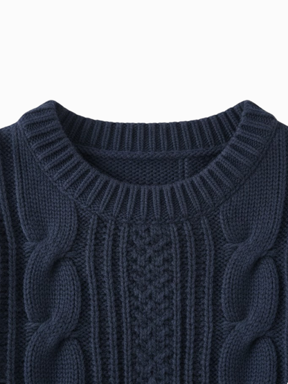 Caliah – Women’s Chunky Textured Knit Sweater Drop Shoulder