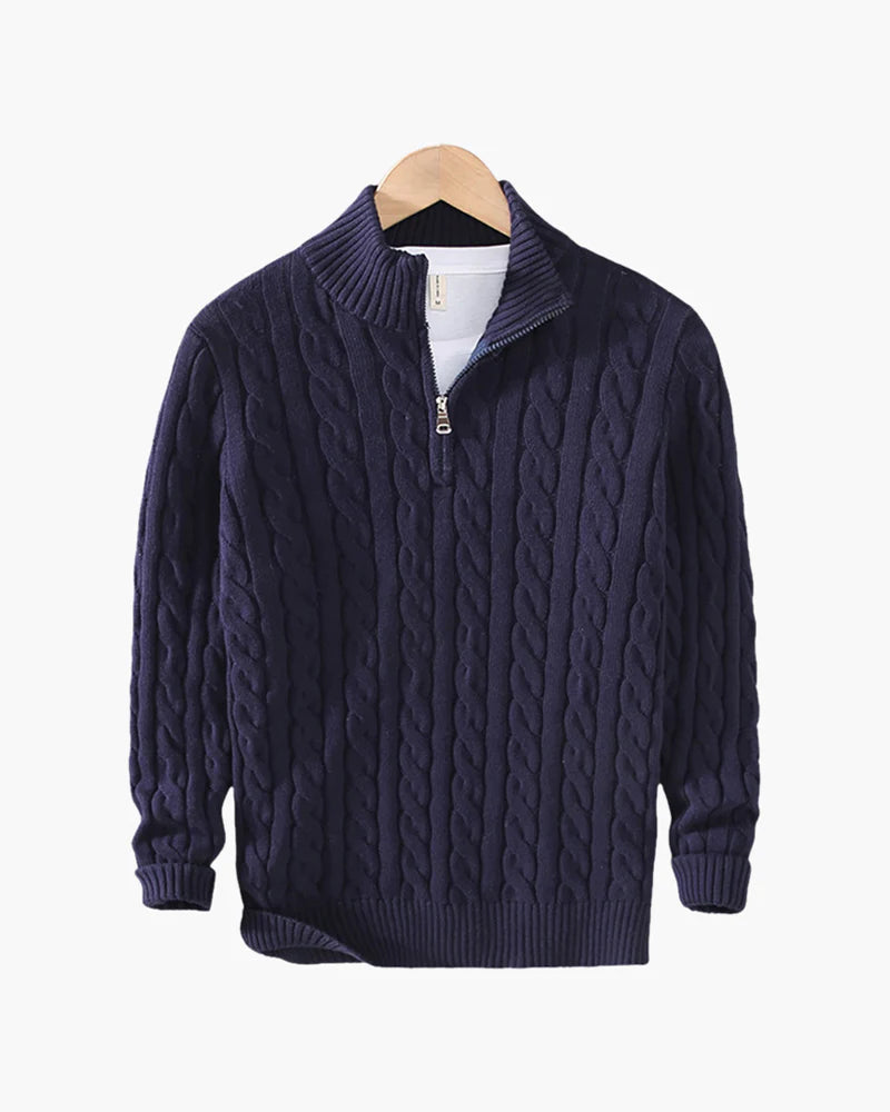 VEYRON HALF ZIP SWEATER
