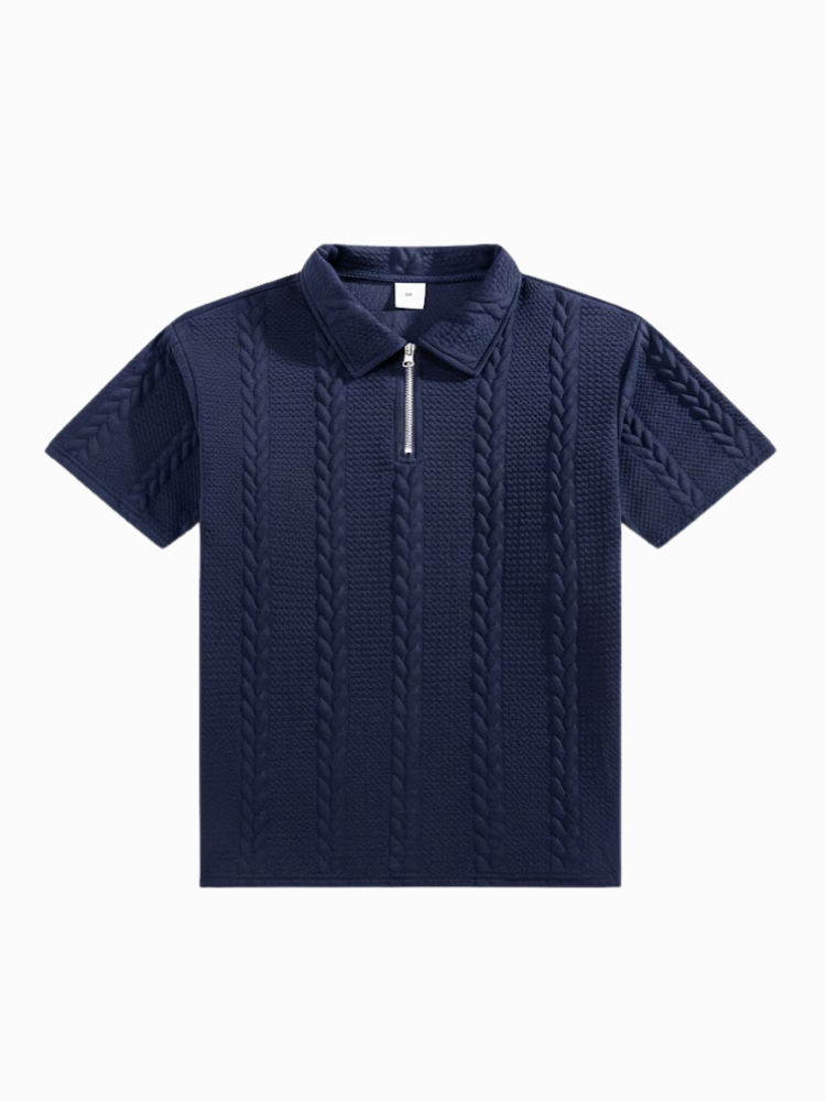 Casablanca - Men's Textured Zip Polo & Trousers Set