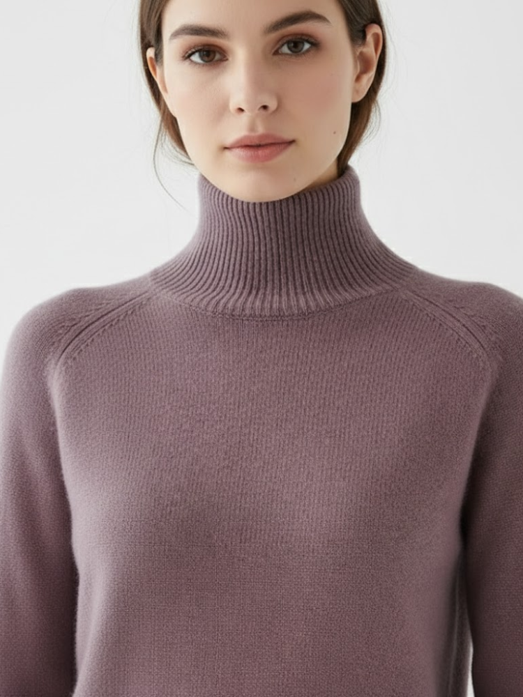 Caliah - Loose-Fit Wool Polo Neck Jumper