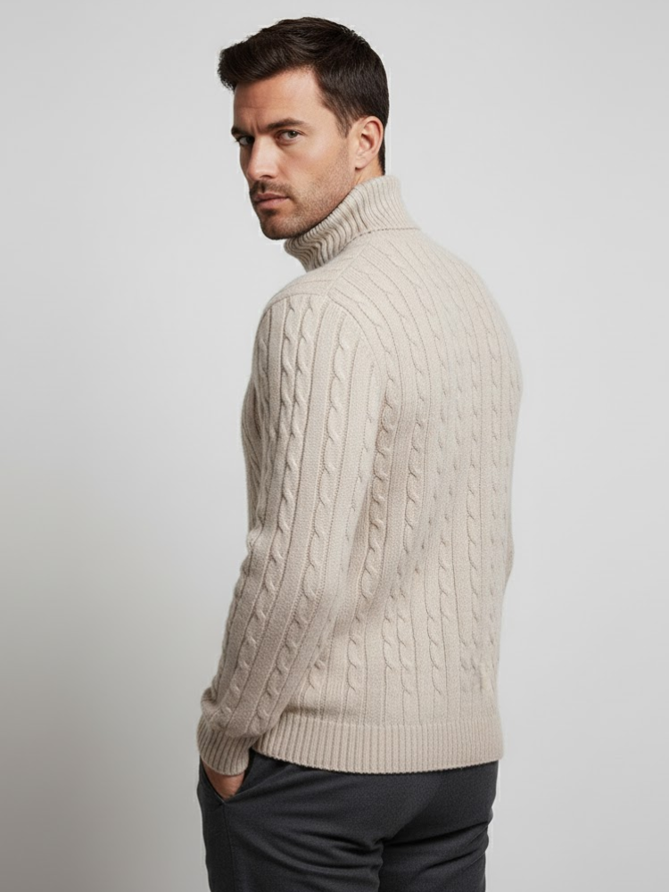 Caliah - Cable Knit Turtleneck Jumper
