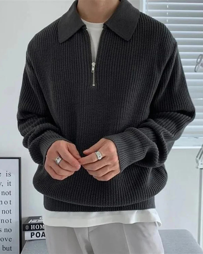DRAVEN HALF ZIP SWEATER