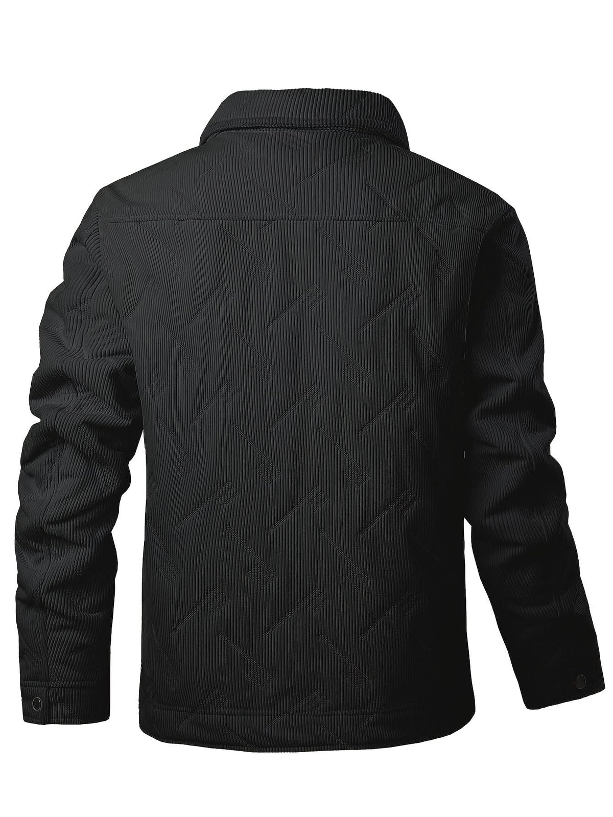 Caliah - Men's Corduroy Button Front Winter Jacket