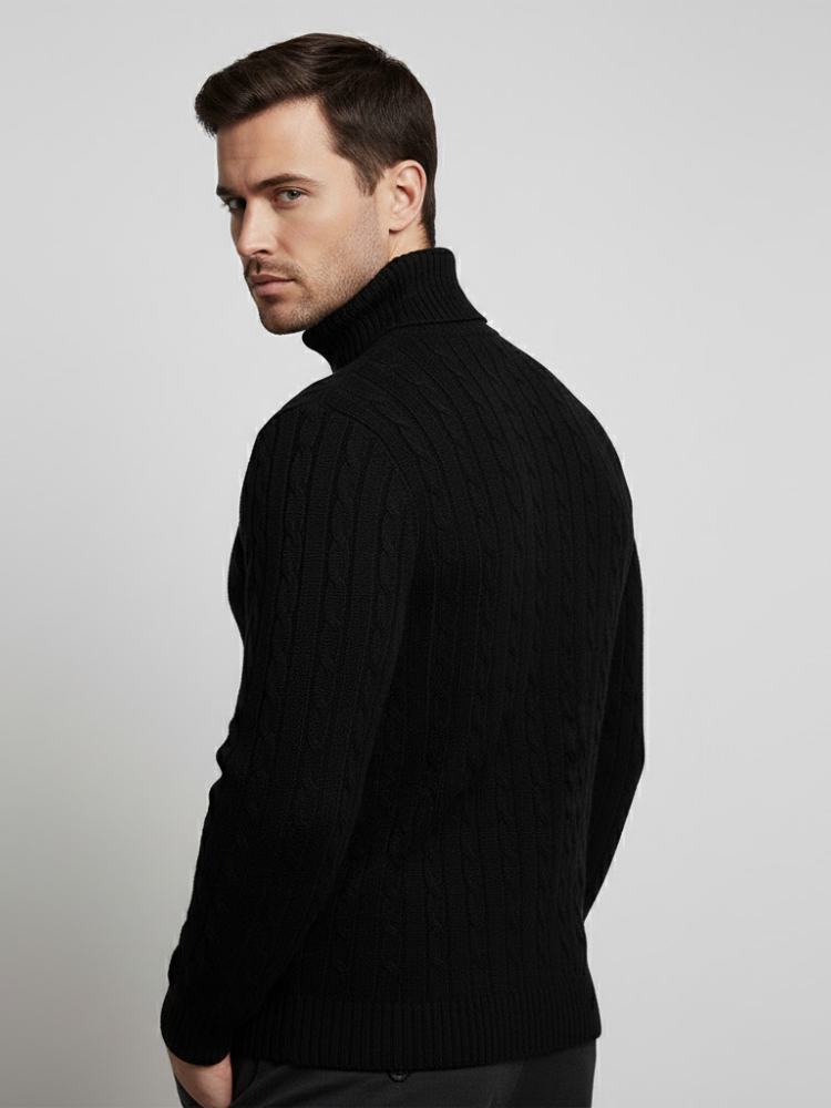 Caliah - Cable Knit Turtleneck Jumper