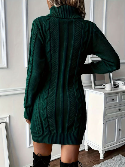 Caliah - High-Neck Braided Midi Dress