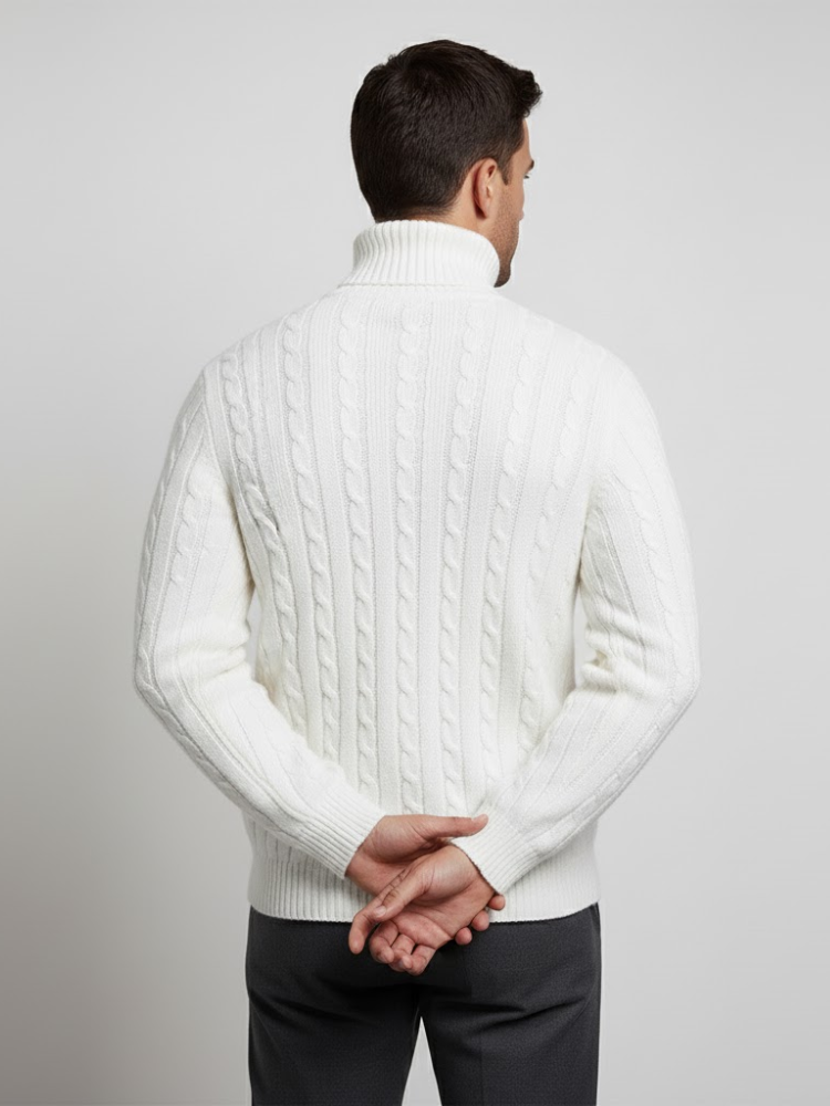 Caliah - Cable Knit Turtleneck Jumper