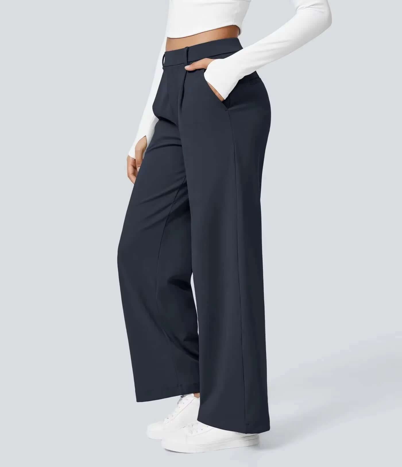 Caliah Signature - High Waist Wide-Leg Trousers