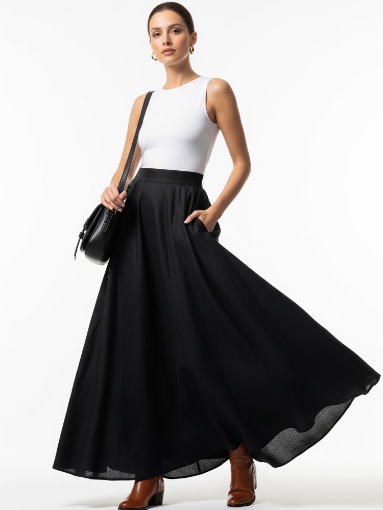 Caliah A-Line Maxi Skirt