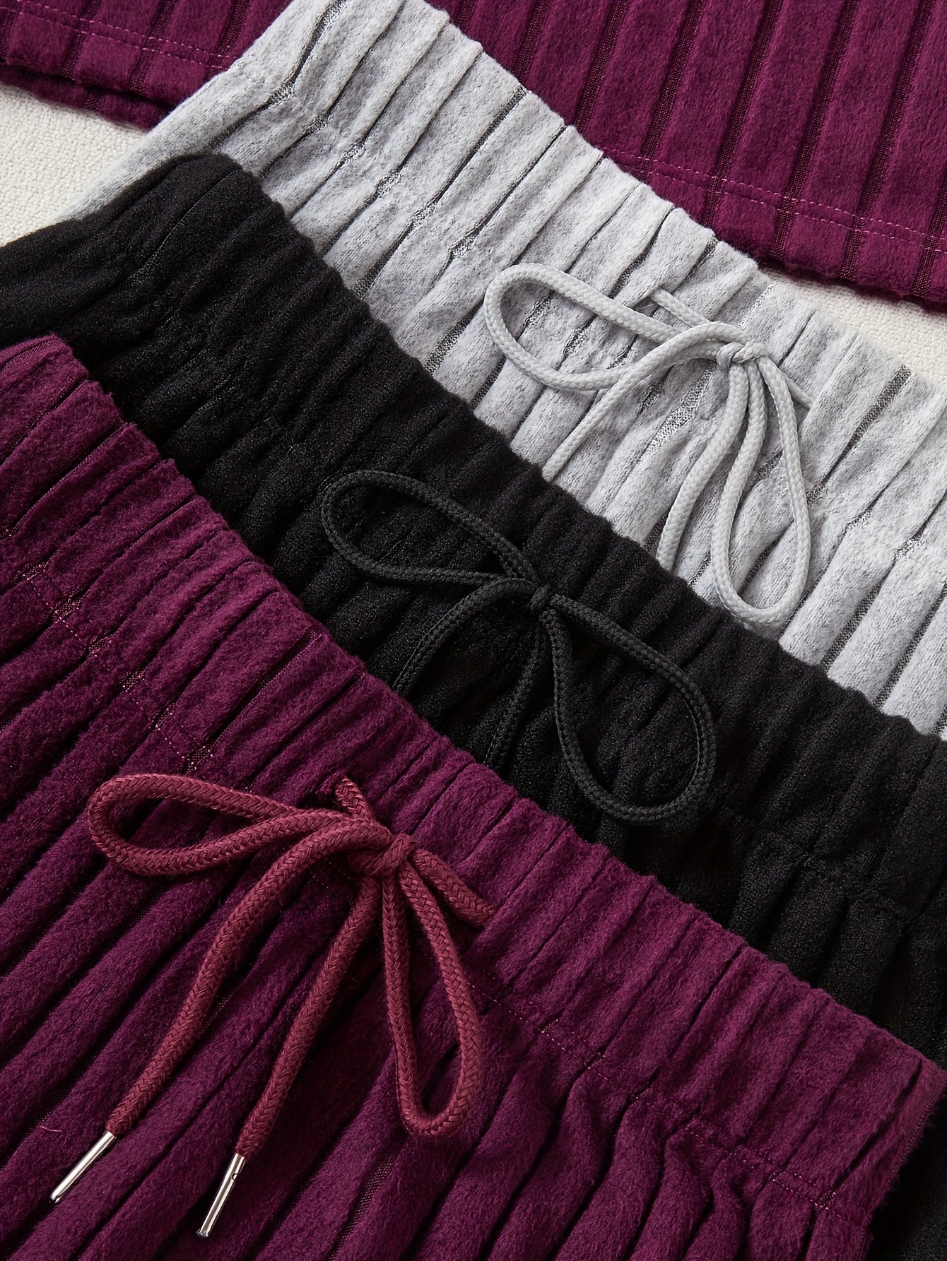 Women's 3 Piece Set – Ribbed Sweatshirt & Trousers