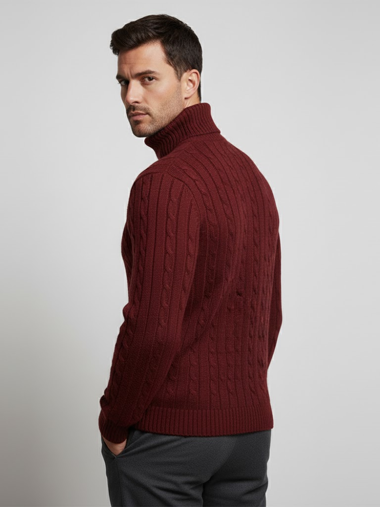 Caliah - Cable Knit Turtleneck Jumper